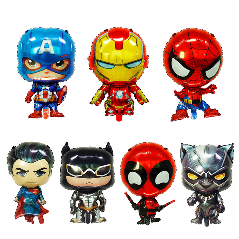 Birthday Party New Hero Series Cartoon Background Decoration Balloon Children's Banquet Scene Desktop Arrangement Supplies