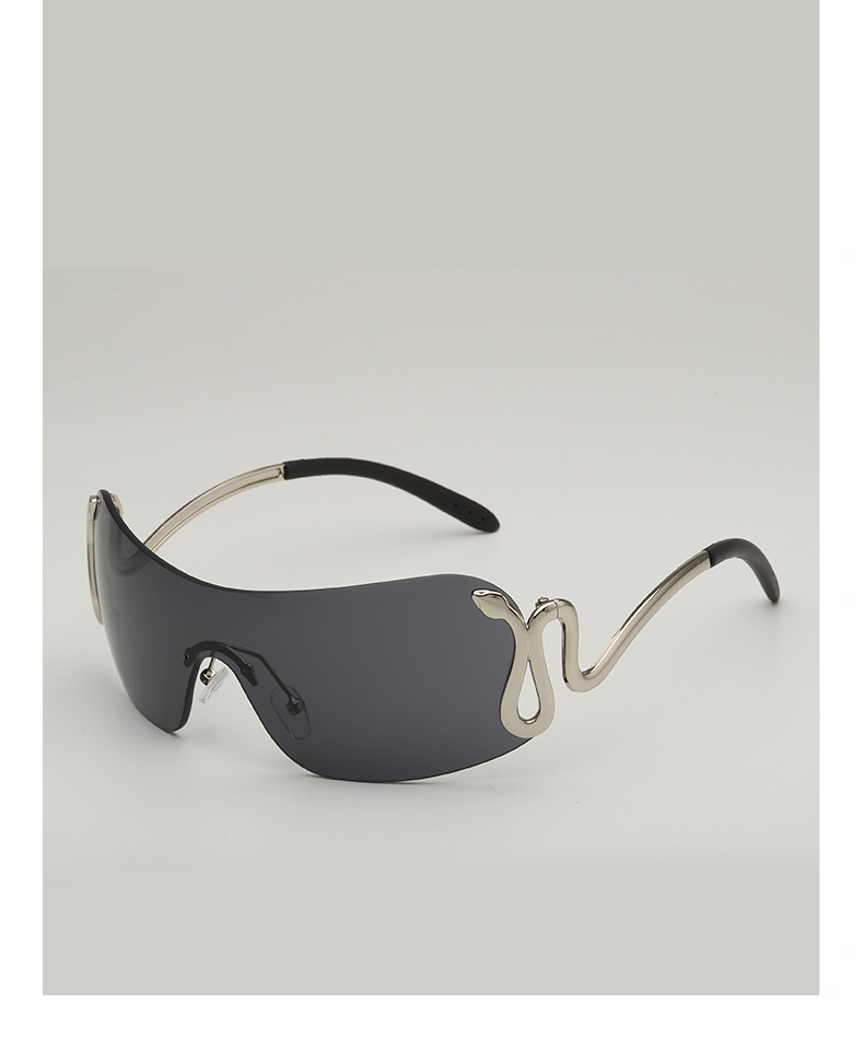 80g Weight Frameless Glasses Structure Sunglasses Classification Punk Streetwear Solid Color PC UV400 Protection Square Frameless Women's Sunglasses