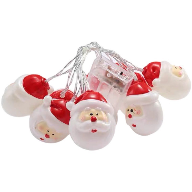 LED cadena de luz de Navidad Papá Noel Snowman Snowflake Alce Lámpara de atmósfera de Navidad Decoración de árbol de Navidad Colgante de lámparas de colores