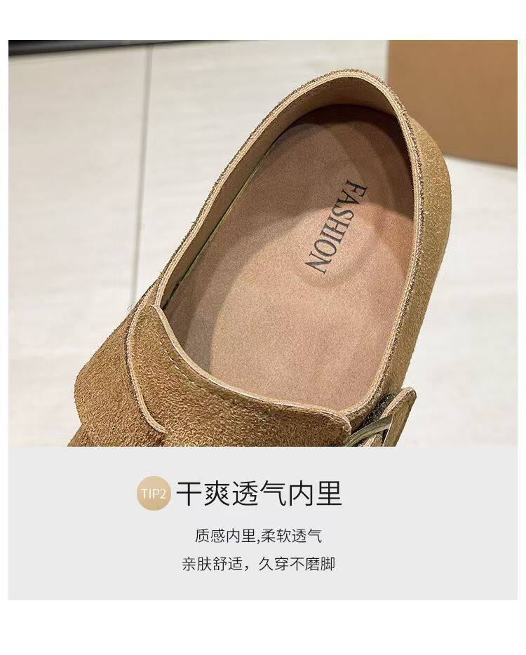 Giày lười nữ mũi tròn đế bằng độn đế, kiểu retro dễ phối đồ — B11 Giày huấn luyện Đức - Màu hạt dẻ [Hộp], B11 Giày tập Đức - Màu nâu nhạt [Hộp] chi tiết 11