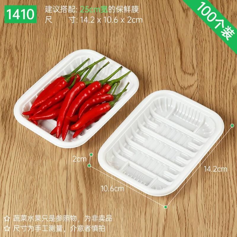 Plato desechable, caja de embalaje de verduras y frutas, bandeja fresca, caja de embalaje de alimentos para patos asados rectangulares, envío gratuito