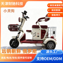 跨境外贸超威小灵狗长续航电动车成人三轮接孩子代步车源头工厂