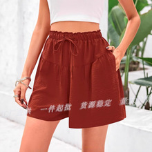 2025休闲时尚优雅百搭短裤夏季跨境新款亚马逊欧美外贸女装