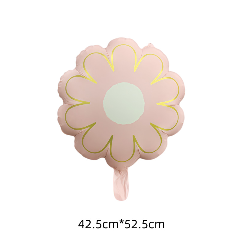 Globos de aluminio con diseño de margaritas blancas estilo Instagram, accesorios fotográficos mate, decoración de cumpleaños, girasoles, arreglo para el 1 de mayo y el 1 de junio.
