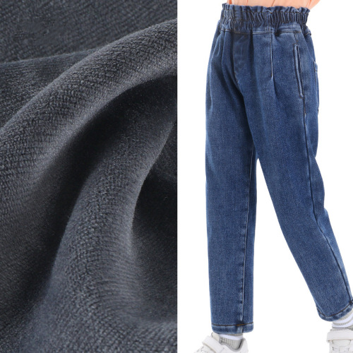 Girls' jeans, velvet and thickened, new autumn and winter, big and small children, girls and children's warm long pants