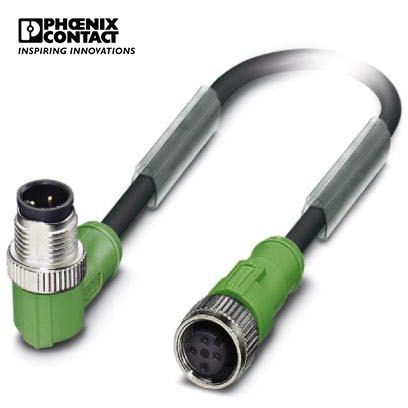 菲尼克斯传感器/执行器电缆SAC-3P-M12MR/0,6-PUR/M12FS B电气联