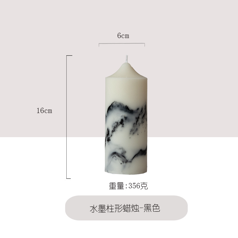 Ventas calientes hechas a mano pintura de tinta columnar adornos de vela decoración vintage boda regalos de mano fiesta al por mayor explosión