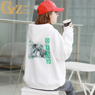 Manufacturer's Custom-Made Spring New Pullover Hooded Sweatshirt Printed Women's Thin Sweatshirt Made of Recycled Polyester Pullover
