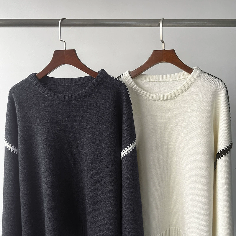 Woolen knitted sweater, with embroidery, European style
