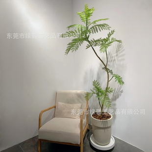 Blue Flower artificial green plant high-end light luxury indoor living room decorative flower bionic artificial plant large floor potted tree