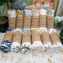 Muslin Baby Blanket  Cotton Swaddle Wrap For Newborn Bet跨境