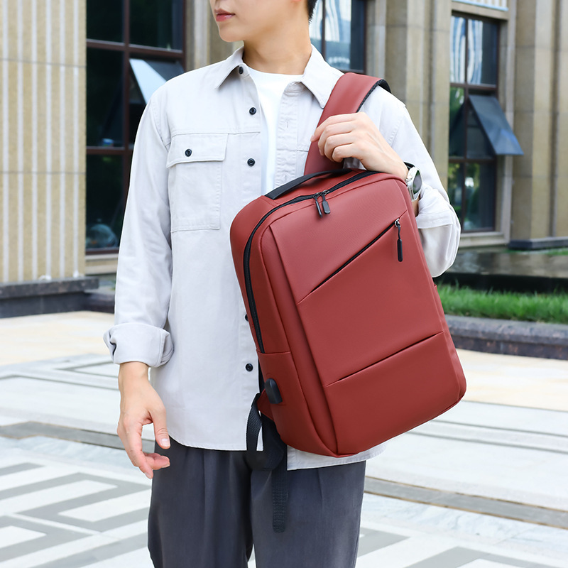 Nueva moda mochila de negocios para hombres gran capacidad bolsa de computadora portátil casual bolsa de almacenamiento expandible mochila image 4