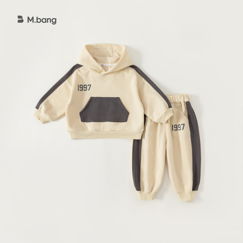 Beibei City boys spring clothes simple girls suit children 1997 hooded Huzhou children's clothing CT83039