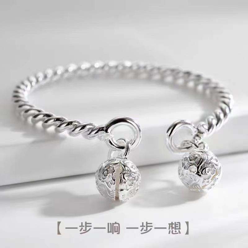 同款鈴鐺手鐲一步一響扭線雙宮叮噹鐲古風個性送女友七夕禮物