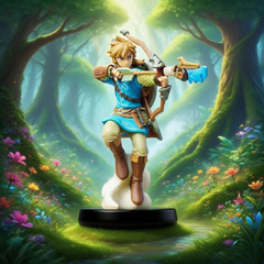 ゼルダの伝説 王国の涙 リンク王女像 ゲーム周辺ハンドモデル 人形飾り 風景