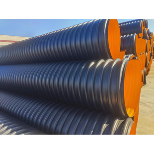 Hdpe Double Wall Corrugated Pipe Municipal Dn300 Drainage Sewage Plastic Pipe Polyethylene 304 Double Wall Corrugated Pipe