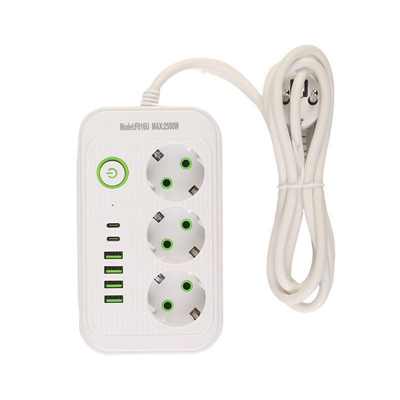 4USB + 2Type-C interfaz estándar europeo Caja neutra de agujero negro y blanco mezcla Rusia Ucrania