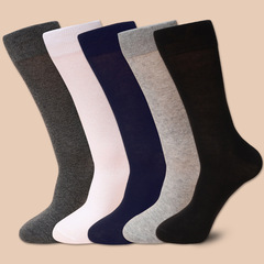 Men's Mid-Calf Socks for Autumn/Winter, Cotton Socks for Men, Anti-Odor, High-Calf Long Socks for Middle-Aged Men
