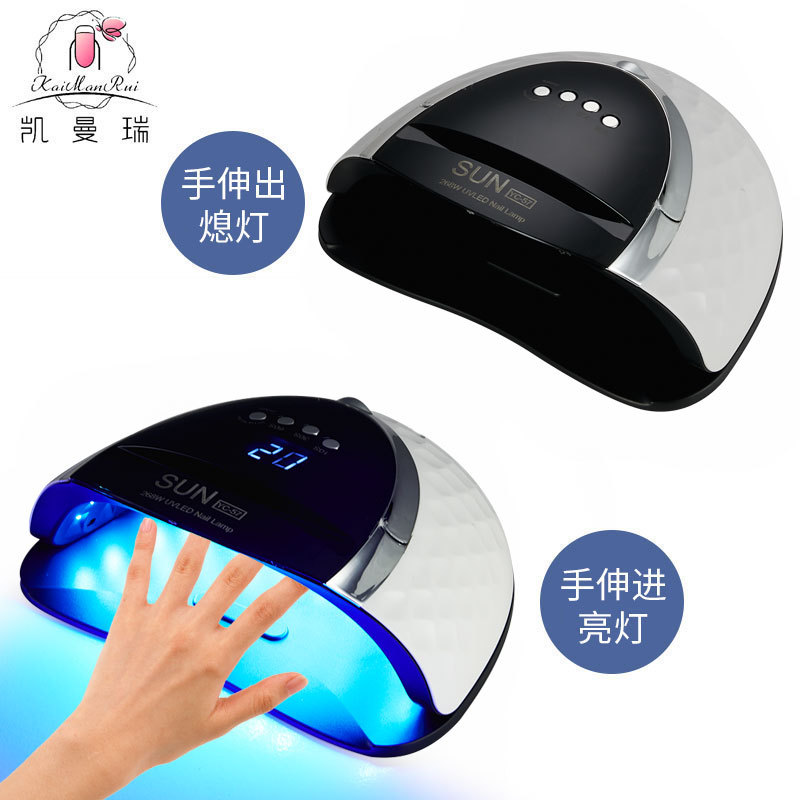 Lámpara de uñas de alta potencia transfronteriza de secado rápido pegamento de esmalte de uñas Lámpara de fototerapia LED tienda de belleza de uñas lámpara de uñas especial no mano negra
