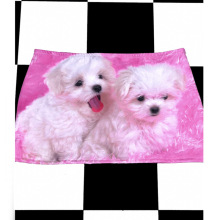 INS欧美古早复古Y2K千禧辣妹可爱小狗数码印花粉色半身裙包臀短裙