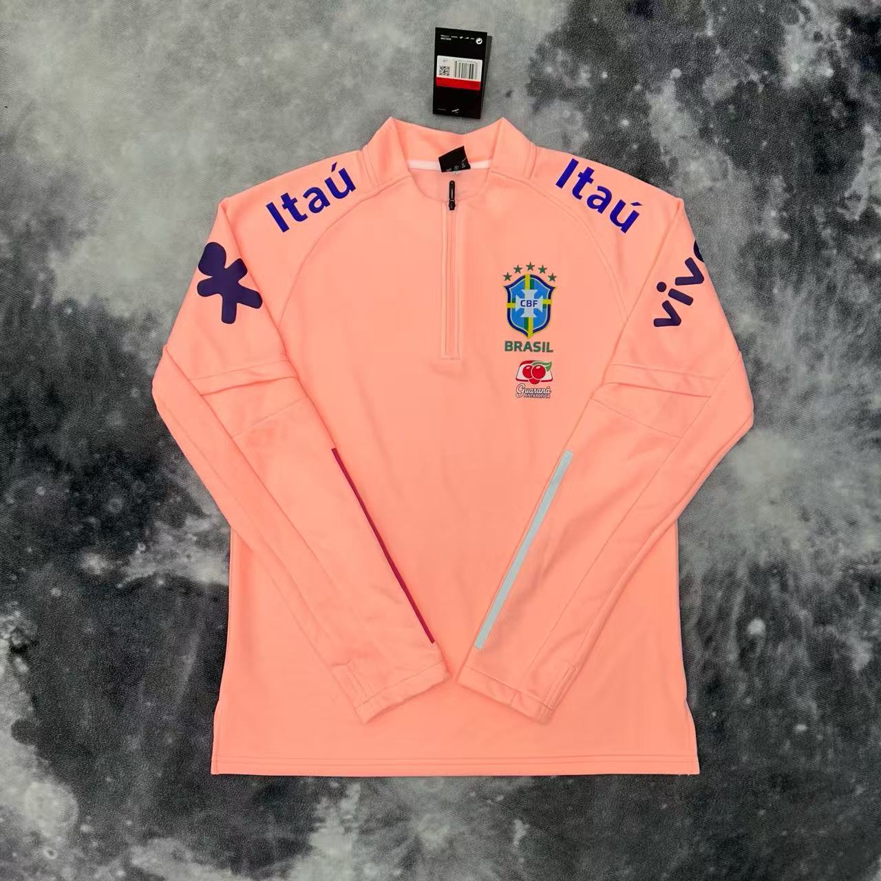 Nike x Brazil 2022/23 Strike Half-Zip Training Jersey Arctic Orange