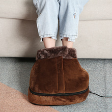 厂家供应二合一加热按摩靴足部按摩器暖足宝暖脚宝