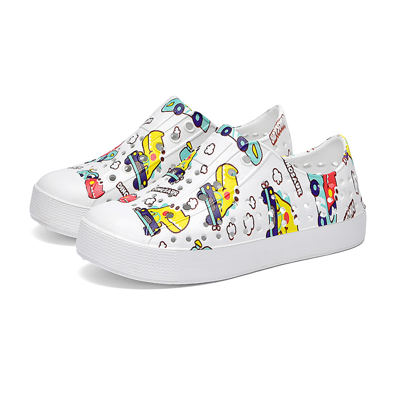 Agujero zapatos de verano niños niñas zapatos de playa lindo de dibujos animados Botas de lluvia padre-hijo antideslizante sandalias impermeables