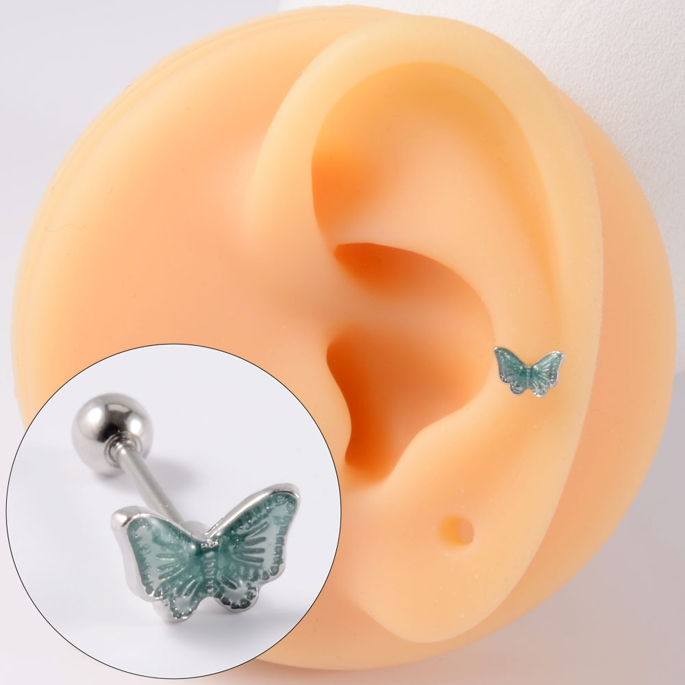 Simple Style Butterfly Stainless Steel Ear Studs Stainless Steel Earrings 1 Piece display picture 5