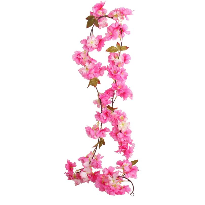Оптовые искусственные цветы для свадебного декора: искусственные цветы вишни, шелковые цветы, имитированные цветочные лозы, пластиковые искусственные цветы, зеленые растения-лозы.