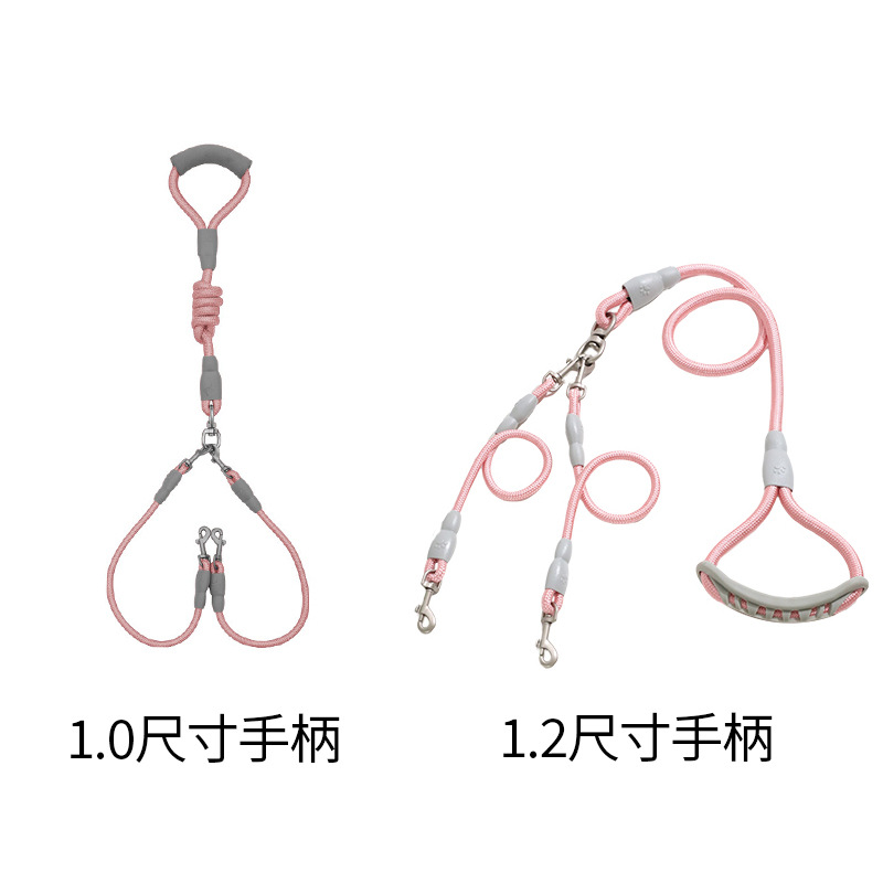 Correa de perro correa de perro mediano doble cadena de perro doble cabeza de tracción un arrastre dos correa para mascotas suministros al por mayor