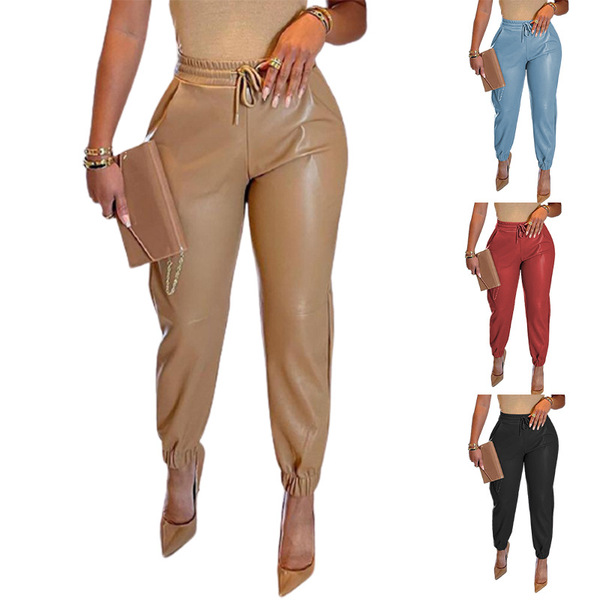 Summer solid color polyurethane trousers for leisure