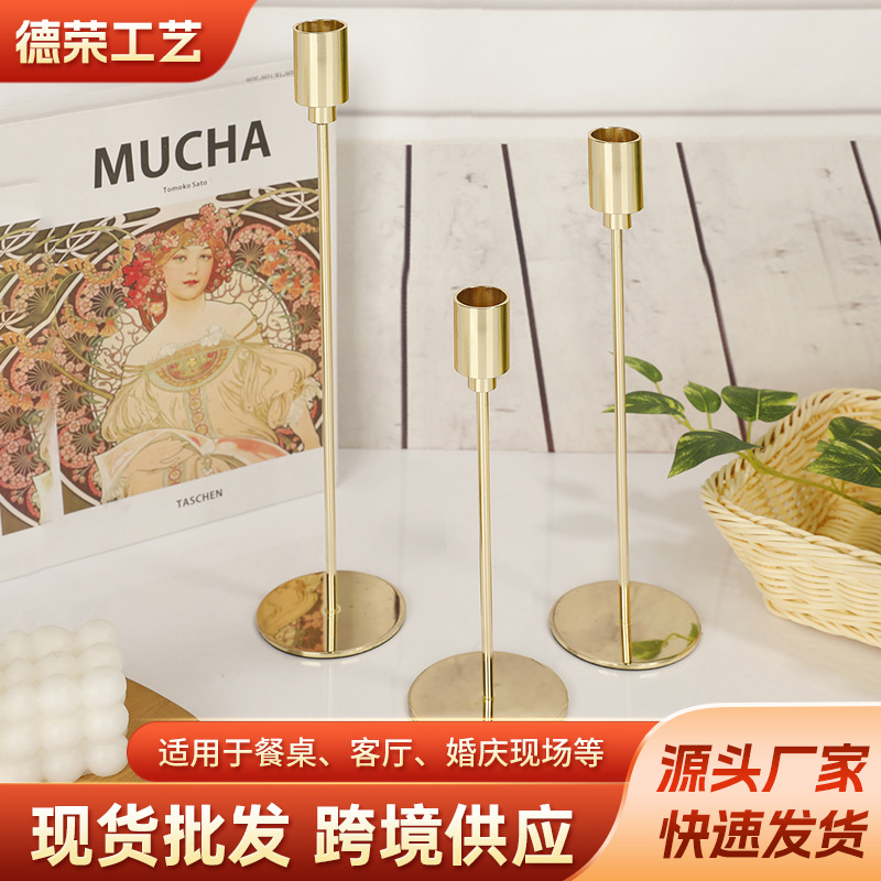 Transfronterizo amazonas candelabros metal forjado mayorista candelabros adornos de casa sala de estar artesanías boda estilo europeo