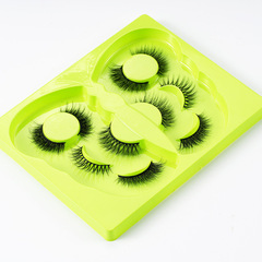 跨境歐美風五對裝混裝一片式黑梗假睫毛濃密卷翹漫畫仿真眼睫毛