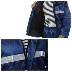 跨境款提花網布雙層雨衣雨褲套裝防暴雨執勤勞保工作服分體式雨衣