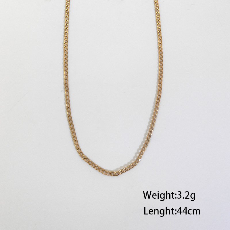 7g Weight Necklace Classification 304 Stainless Steel Chain Material 1 Piece Quantity Holiday, Daily Occasion 304 Stainless Steel Material Geometric Pattern Women's Gender Plating Design Simple Style Style Wholesale Jewelry Simple Style Geometric 304 Stainless Steel Plating Stainless Steel Necklaces 14