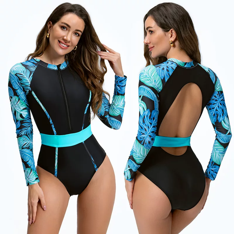 (Cross-border trading), swimwear, long-sleeve, 2024 years, European style, sun protection