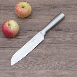 跨境厨房刀具组合菜刀家用水果刀切菜空心柄不锈钢手柄日式厨师刀
