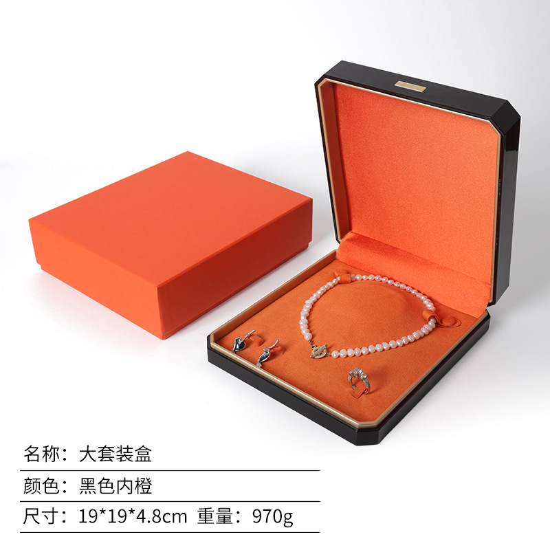 Caja de joyería lacada de alta calidad, caja de regalo de joyería, caja de anillo, collar, caja de embalaje de joyería, sensación de alta calidad image 21