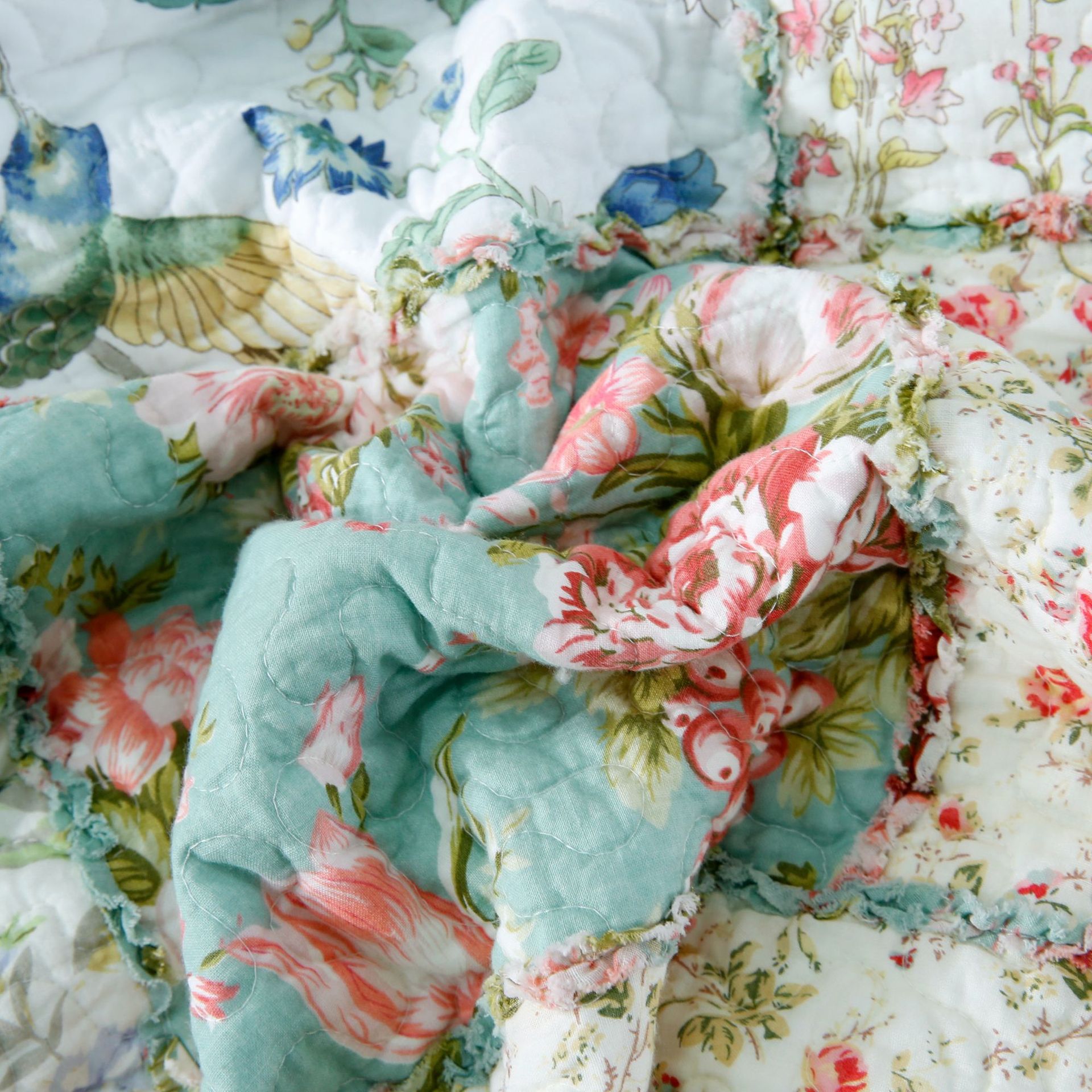 Cotton Patchwork Bedding Set Handmade Pastoral Style Four-piece_voghion.com