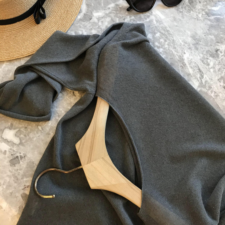 What a mess of temperament!!! 1 must enter, R * W wind curling lazy loose linen knitted blouse women