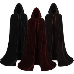 ハロウィンマントコスプレ仮装コスチューム魔女マント魔女死神ゴールデンベルベット布悪魔潮