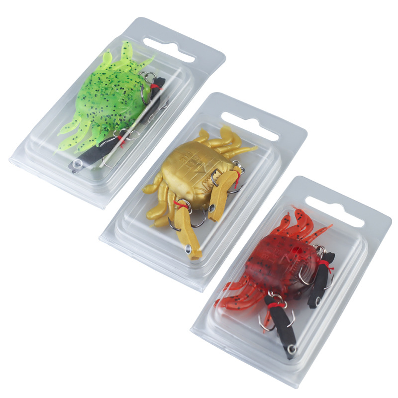 Taiyu TPR cangrejo Luya cebo suave 13g sumergido paquete de tiro lejano plomo tres ganchos pesca en barco pesca en el mar cebo falso biónico
