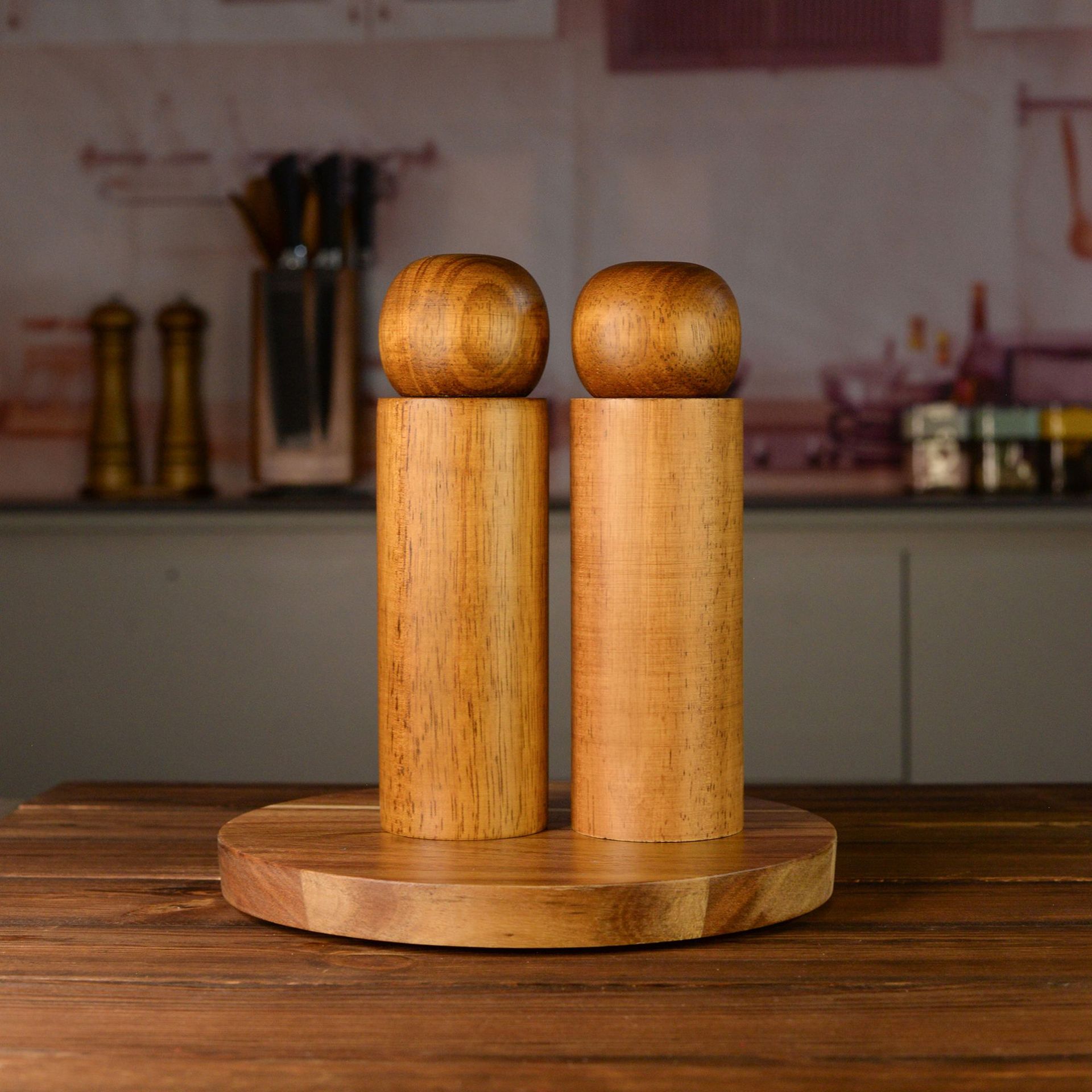 Molino de pimienta de madera para el hogar molino de pimienta manual ajuste inferior molino de pimienta herramientas de cocina