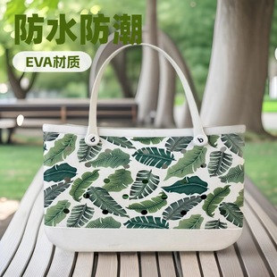 Summer Essential Eva Beach Bag Uv Printing Water Transfer Printing Special Printing Holiday Travel Large Capacity Hole Bag