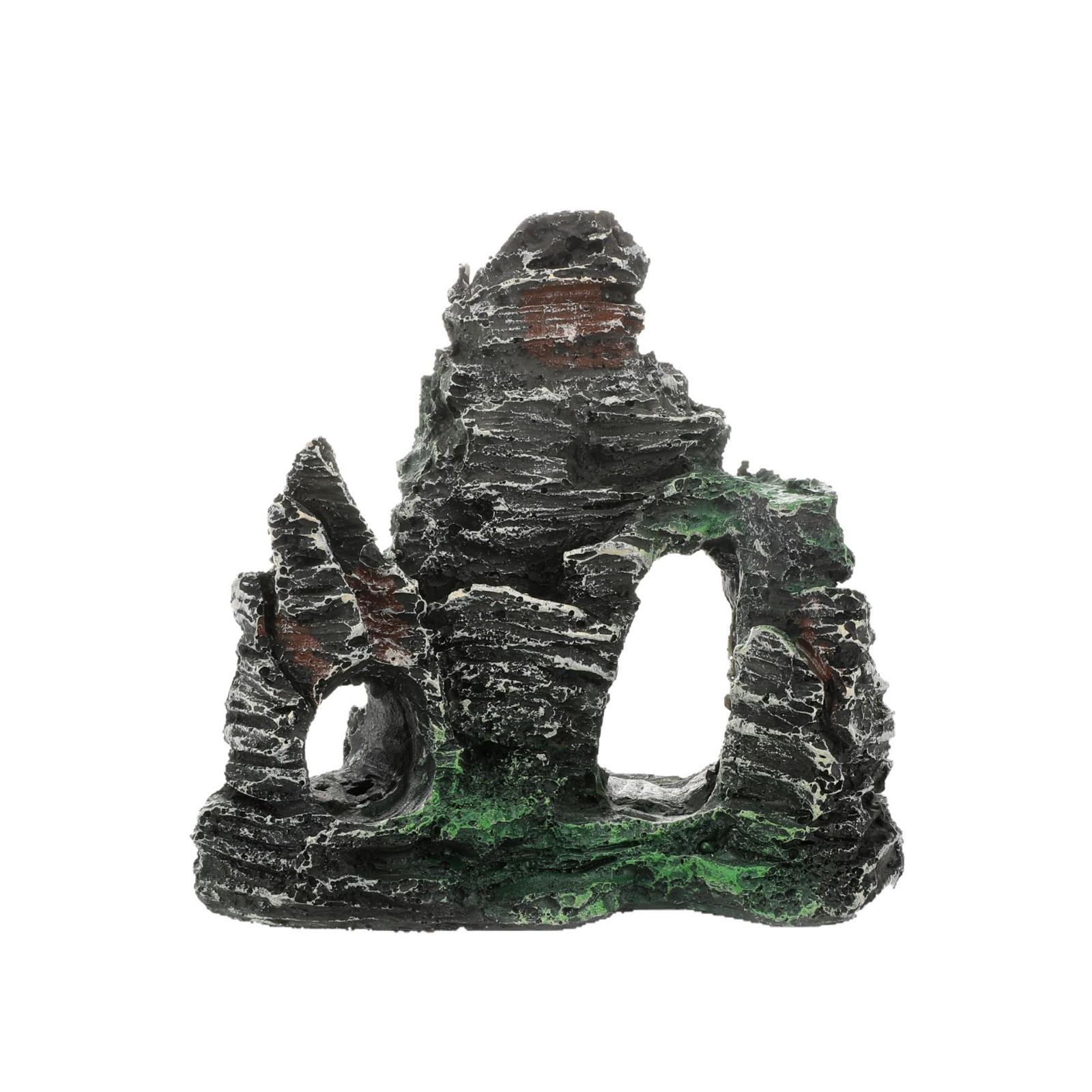 Decoración de paisajismo de pecera, simulación de acuario de rocalla de resina, pequeña rocalla, artesanías para el hogar, adornos de agujeros de refugio de peces y camarones