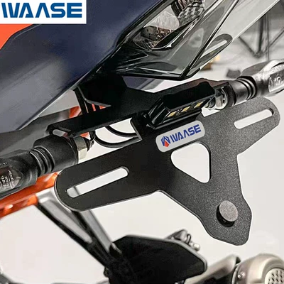 Suitable for KTM RC390 2022 -2024 modified motorcycle LED light short tail license plate frame rear license plate frame