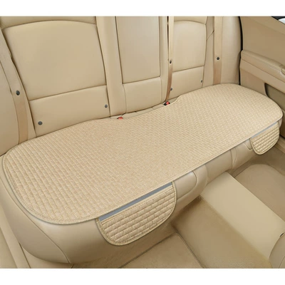 Linen car seat cushion four: Four Seasons Pad - rice-rear-small-linen-brick