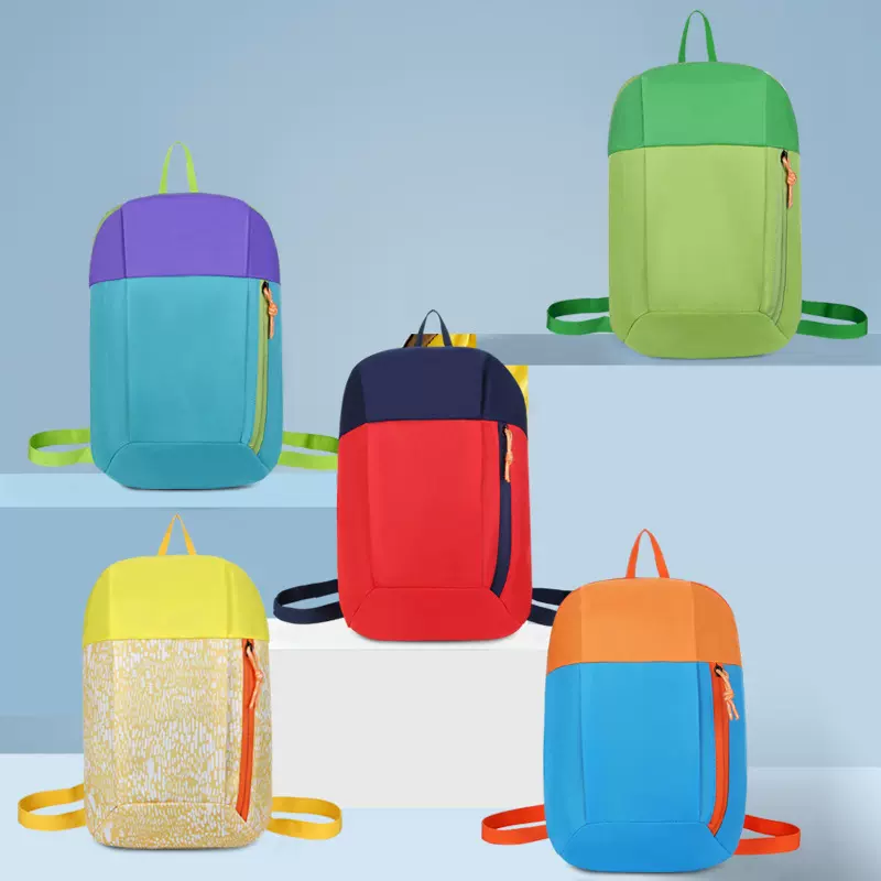 新款户外休闲双肩包撞色牛津布背包耐磨轻便小学生幼儿园书包