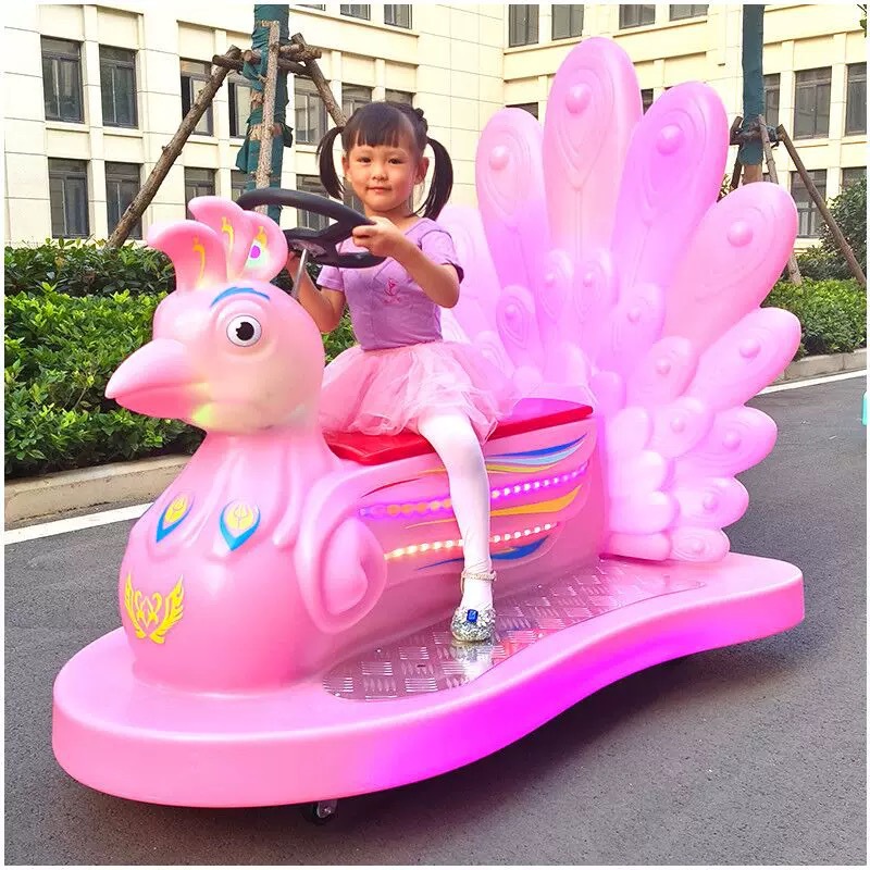 2025 nuevo coche de entretenimiento luminoso eléctrico para niños doble puesto cuadrado parque código de escaneo coche de choque de batería Shuanglu