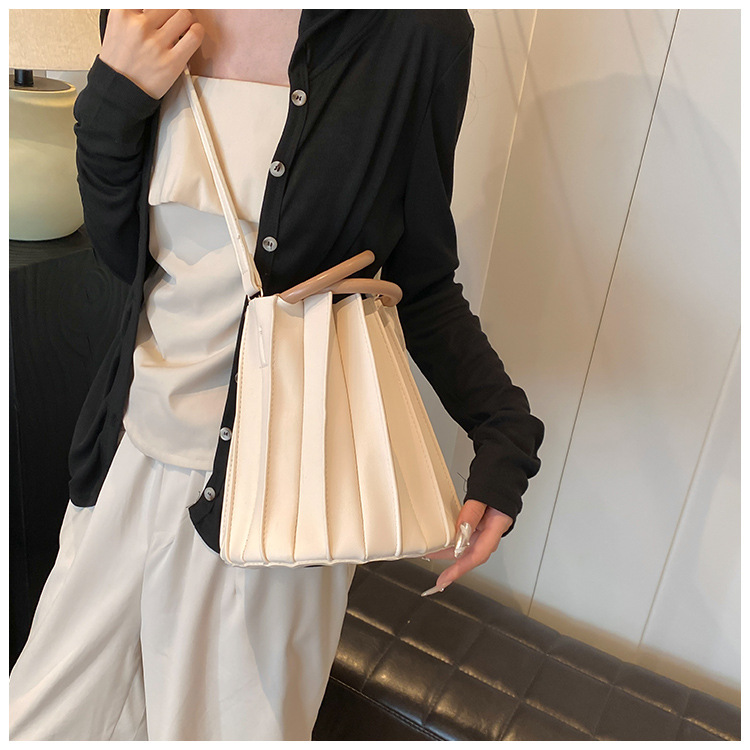 Vintage Style, Classic Style Style Bucket Shape Women's Pu Leather Solid Color Vintage Style Classic Style Bucket Open Handbag Crossbody Bag Bucket Bag